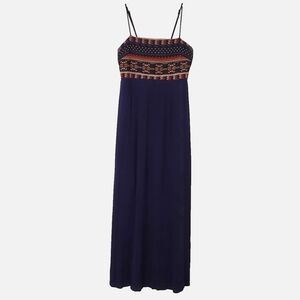 Flying Tomato | Blue Sleeveless Spaghetti Strap Maxi Sundress